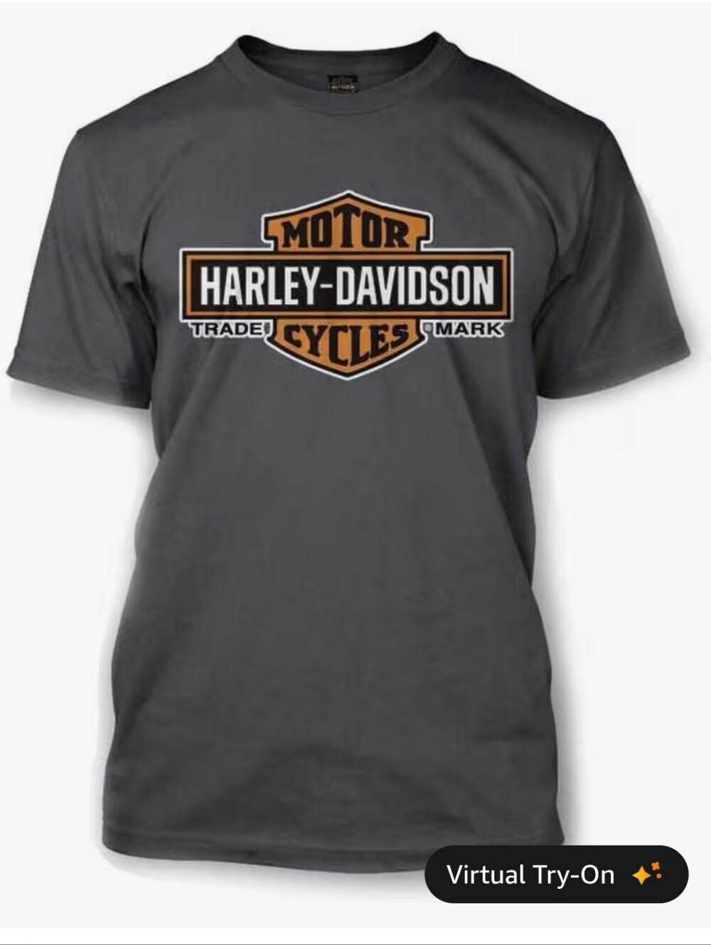 NWT. Harley-Davidson Men's Charcoal Logo Tee. Size Large